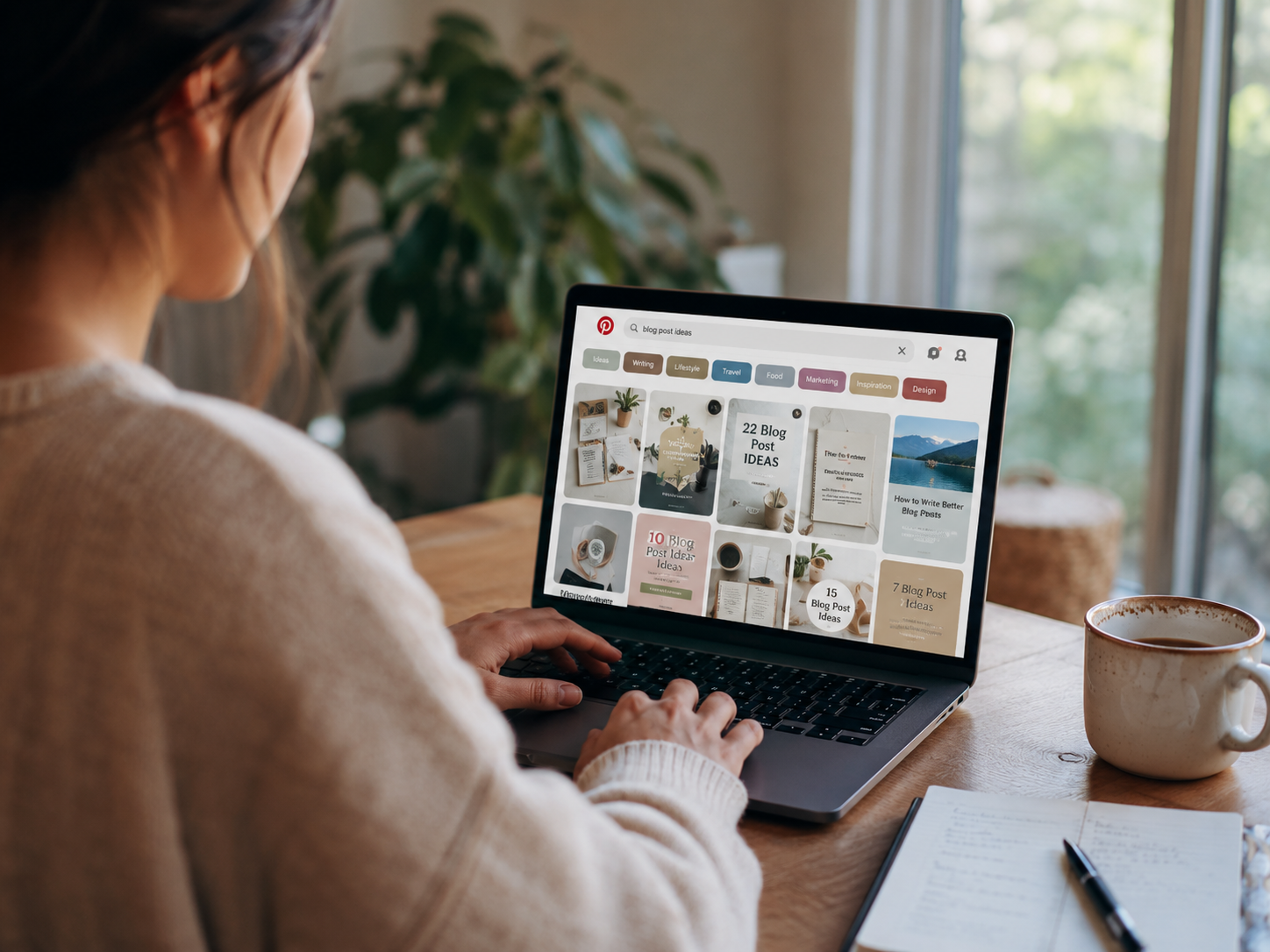 Editorial workspace for a content-led business with articles and ideas.
